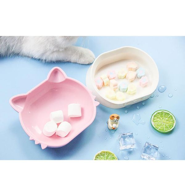 

pet bowl multifunction cat face decor water creative 2 in 1 bowls for dog feeding supplies & feeders