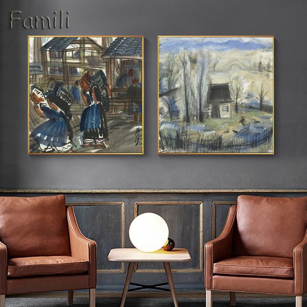 

lin fengmian chinese impression landscape wall art painting hd print picture on canvas home decoration living room