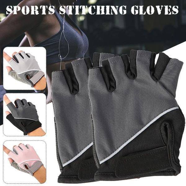

cycling gloves ly half finger outdoor sports protective for men and women fitness weightlifting riding, Black