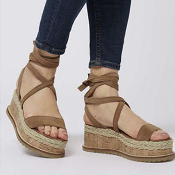 

sandals gladiator summer rome ladies women's casual platform female women ankle straps woman wedges beach shoes plus size, Black