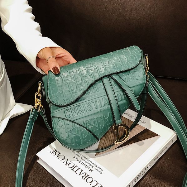 

bag women's bag new fashion letter embossed single shoulder messenger s candy saddle outlet purse