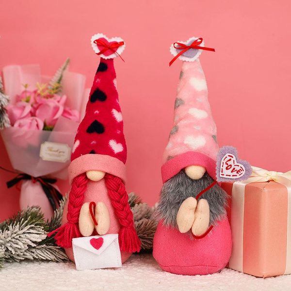 

party favor valentine doll ornament love gift home decoration pointy hat tablefurnishing nordic style toy