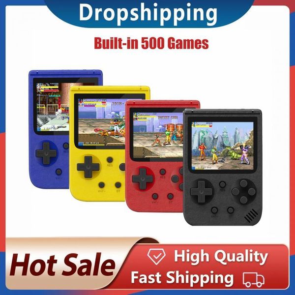 

game controllers & joysticks 500 in 1 games mini portable retro video console handheld players boy 8 bit 2.8 inch color lcd screen