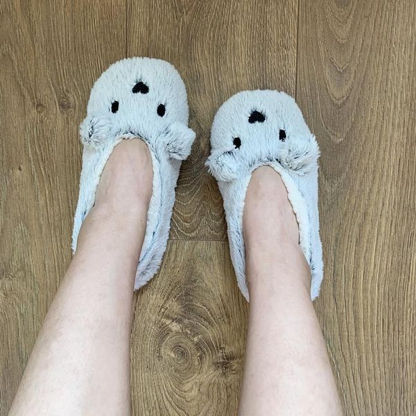 

slippers cartoon winter women indoor thick soft-soled shoes floor socks early education center non-slip home, Black