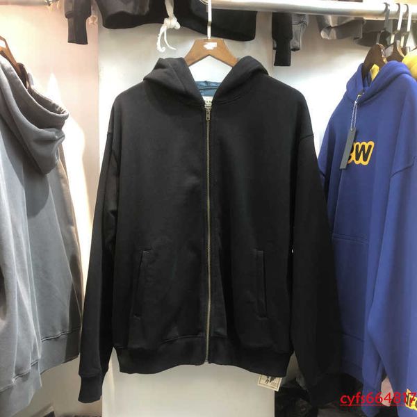 

men's jackets kapital hirata hehong color matching double pocket zipper coat autumn winter tide men's hooded sweater 2020, Black;brown
