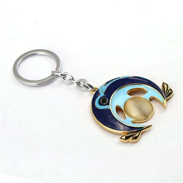 

keychains 2 colors game jewelry cute blue logo wholesale dota keychain key holder men accessories cosplay trinket, Silver