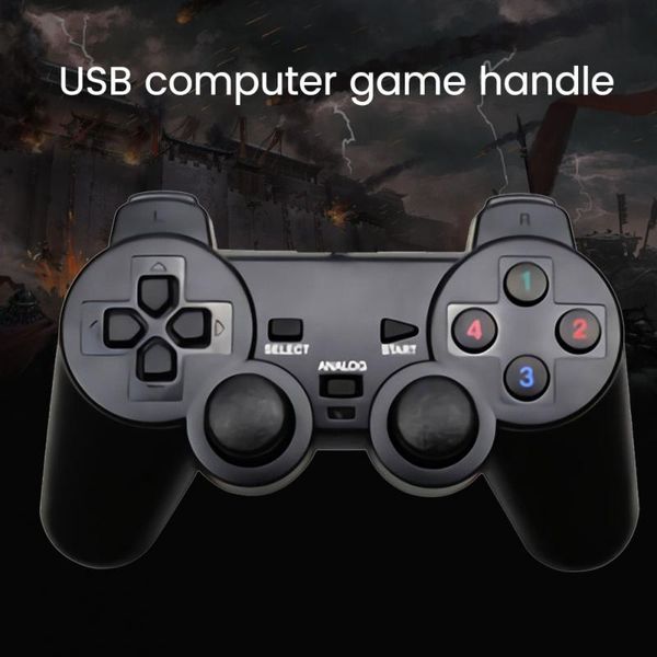 

game controllers & joysticks vibration controller wired usb pc joystick for computer lapwinxp/win7/win8/win10 gamepad black