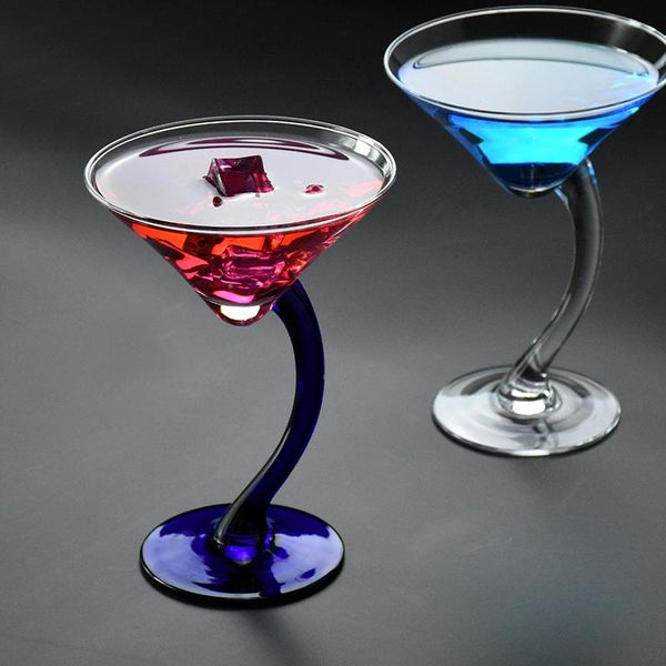 

wine glasses 200ml creative curved legs champagne glass cocktail cup whiskey for bar kitchen party dinner s