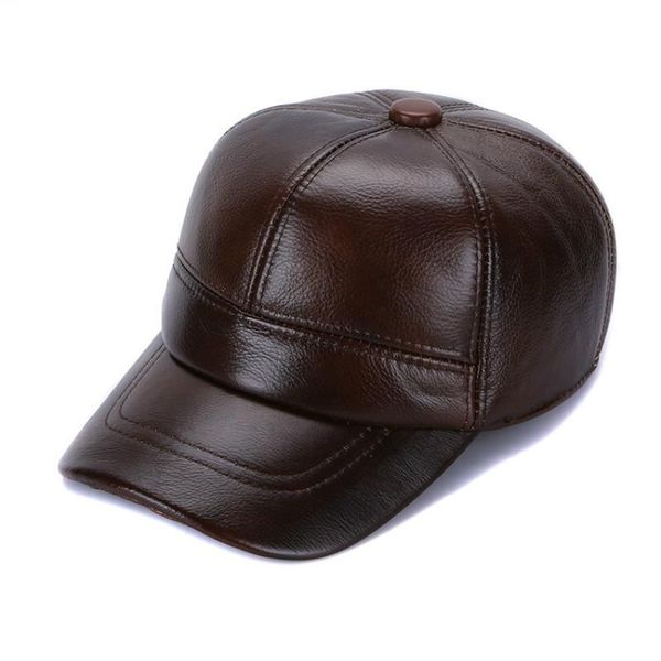 

visors cowhide visor cap middle-aged elderly men women winter warm hat outdoor ear protector casual fashion adjusted male caps h265, Blue;gray