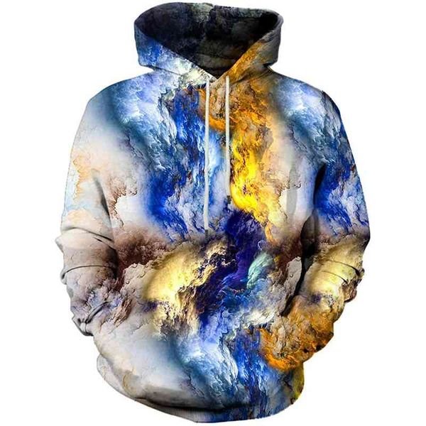 

no coat men's star 3d digital printed hoodie, Black