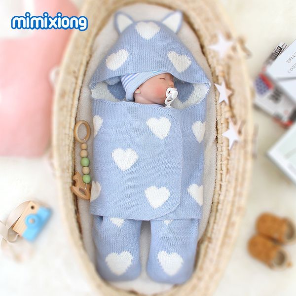 

factory wholesale newborn solid color love blanket wrapped baby split sleeping bag