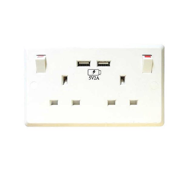 

wall 13a socket with switch leakage protection intelligent usb panel