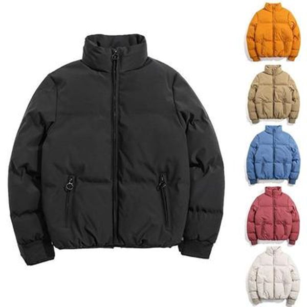 

women warm solid cotton down coats winter fashion trend thicken short puff jacket designer wholesale female casual bread puffer jackets, Black