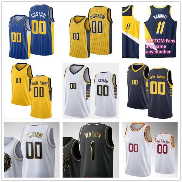 

custom printed 75th new city basketball jerseys 11 domantas sabonis malcolm 7 brogdon 33 myles turner 22 caris levert 1 tj warren 26 jeremy, Black;red