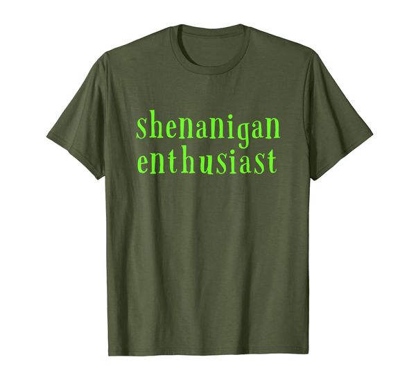 

shenanigan enthusiast shirt green st. patricks day pattys, White;black
