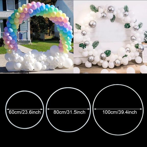 

party decoration 60/80/100cm balloon circle arch holder plastic wreath hoop ring for wedding birthday baby shower