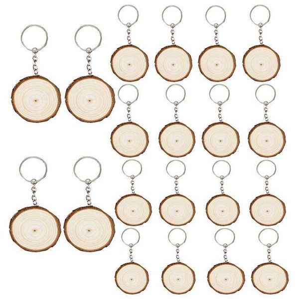 

20pcs key rings with labels keychains round wooden rings blank key chain for diy craft hang tags h0915, Silver