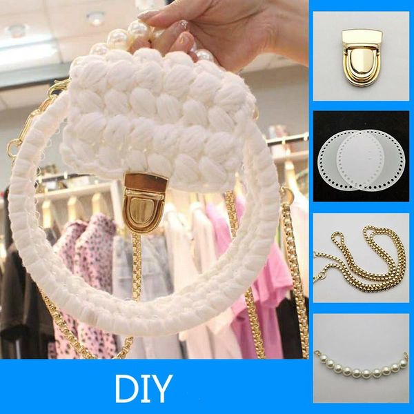 

bag parts & accessories 1 set diy knitting preparation material lock acrylic crochet materials supplies shoulder, Black