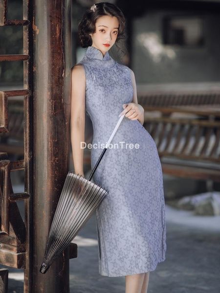 

chinese dresses qipao oriental styled satin style cheongsam silk dress elegant party ethnic clothing, Red