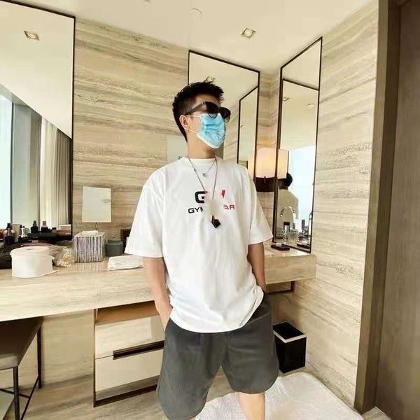 

luxury design correct version summer parisian family two color letter printed short sleeve t-shirt for lovers, White