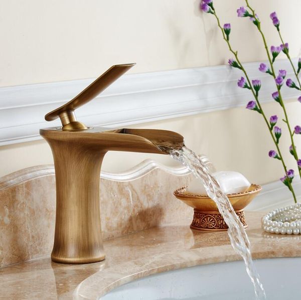 

bathroom sink faucets waterfall faucet basin mixer tap with and cold water jm709