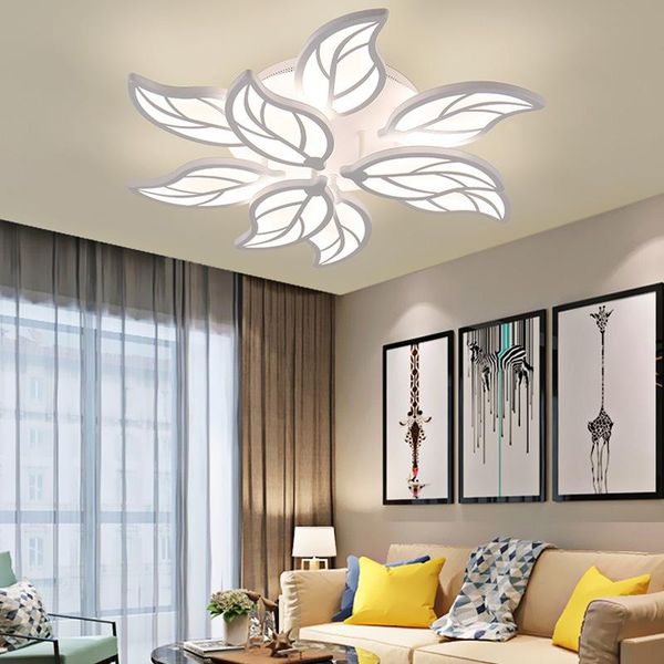 

ceiling lights led modern lamp white leaf flower shape super bright used for corridor living room bedroom dining interior decorati