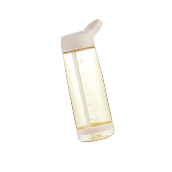 

550ml portable drinking water bottle high capacity space cup sports gym training with straw and handle (yellow) outdoor bags