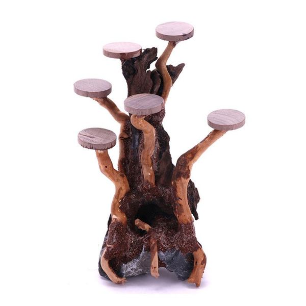 

decorations 1pc aquarium fish tank landscaping wooden splicing small tree scenery ornaments diy material accessories