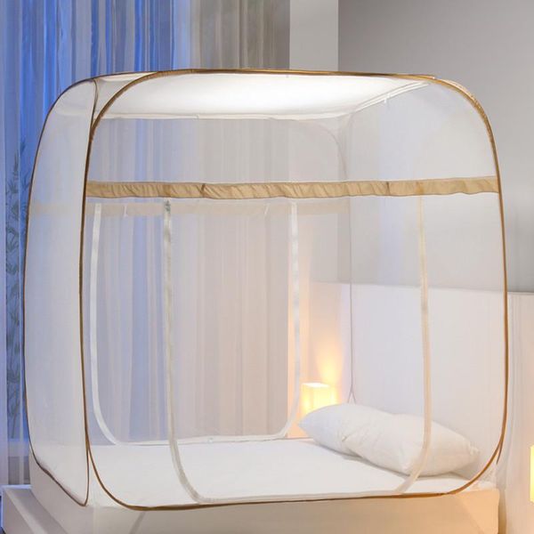 

mosquito net simple bi-parting mongolian yurt multi-color bed netting portable folded camping tent summer curtain