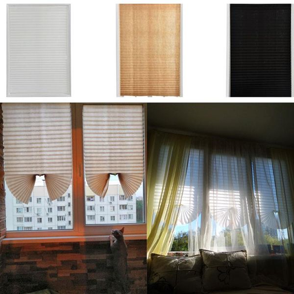 

non-woven fabric simple paste pleated curtain folding processing j7a7549 & drapes