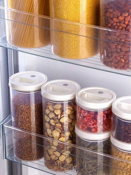 

storage bottles & jars joybos sealed jar with lid household rice transparent nut grade plastic bottle grain box jbx76