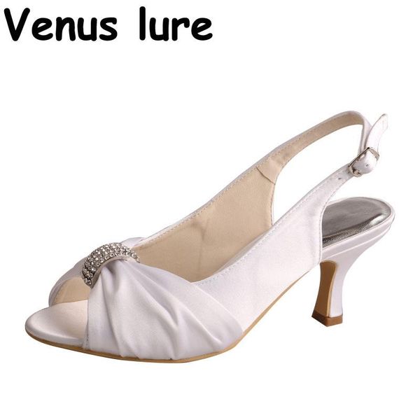 

dress shoes brand name open toe elegant sandals fashion white crystal wedding mid heel, Black