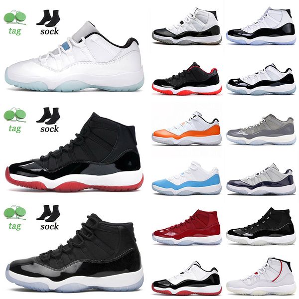 

original basketball shoes 11 11s xi jumpman mens women air jorden bred 25th anniversary space jam trainers sneakers size 13, White;red