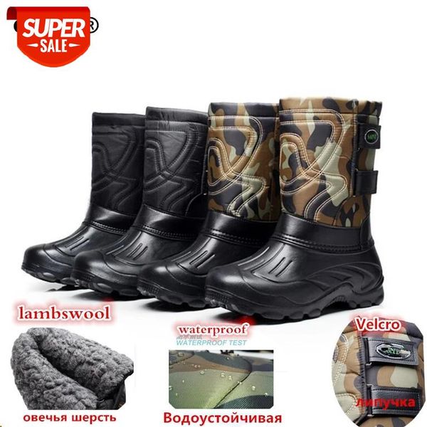 

men boots winter with fur warm snow boots winter work shoes men footwear fashion rubber waterproof fishing shoes size:46 #7i11, Black