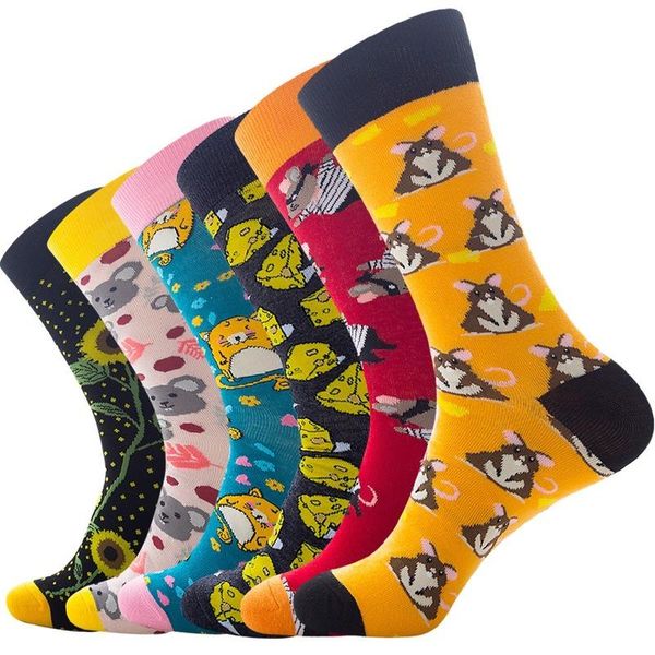 Männer Socken Frauen Glücklich Lustig Persönlichkeit Drucken Kunst Kawaii Tier Cartoon Baumwolle Mode Harajuku Bunte Radfahren Socke Männer