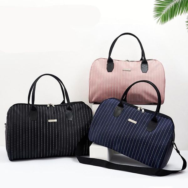 

duffel bags chuwanglin fashion travel bag stripe organizer foldable handle duffle women luggage sac de voyage sets 8181024