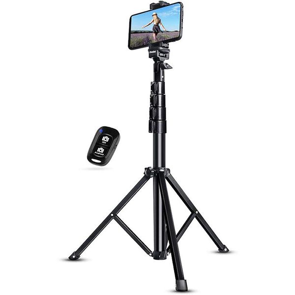 

selfie monopods stick tripod 63" extendable phone camera with stand wireless remote compatible 12/11pro