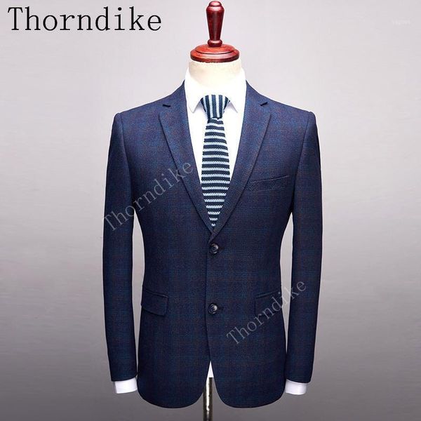 

men's suits & blazers thorndike vintage winter suit for men navy male slim fit wedding office formal mens or casual tuxedo 1 piece thic, White;black