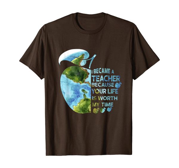 

i became a teacher because your life is worth my time t-shirt, White;black