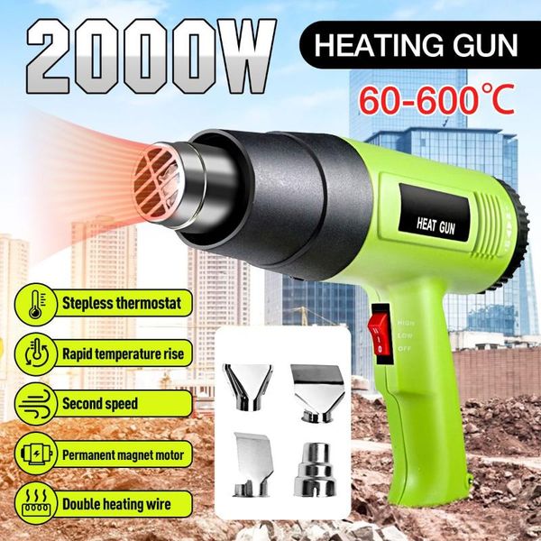 

professional heat guns 2000w 110v eu industrial electric air thermoregulator lcd display shrink wrapping thermal power tool