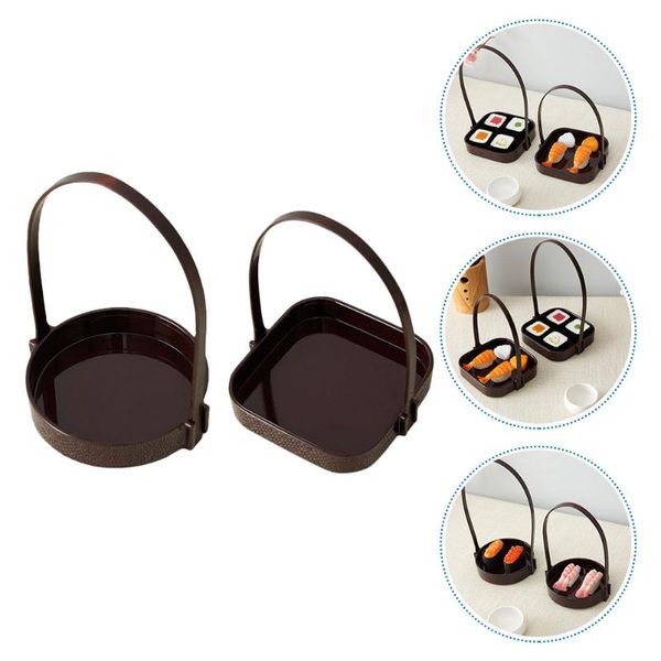 

dishes & plates 2pcs creative serving plate portable sushi display tray restaurant use
