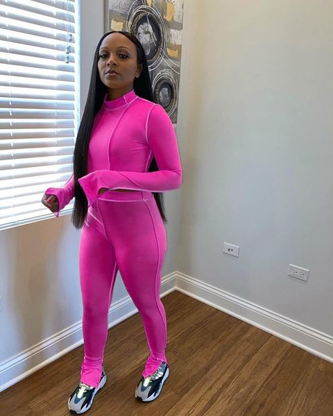 

casual tracksuits two piece set women tracksuit long sleeve irregular crop stacked flare pants active suit outfits 2xl, Gray