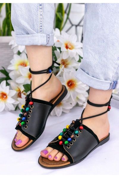 

sandals women's black slippers shoes er220