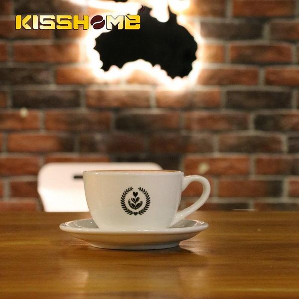 

mugs 320ml wide mouth latte cup barista competition embossed ceramic 200ml coffee