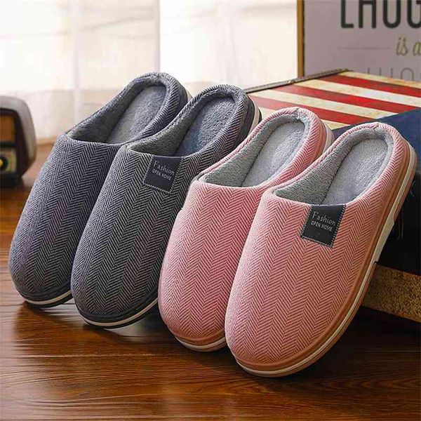 

women winter slippers warm women's flip flops slip on flat plush furry home shoes fashion couple slides female comfort footwear 210805, Black