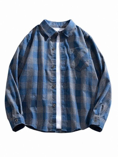 

men buffalo plaid pocket front flannel shirt without tee 69ya#, White;black