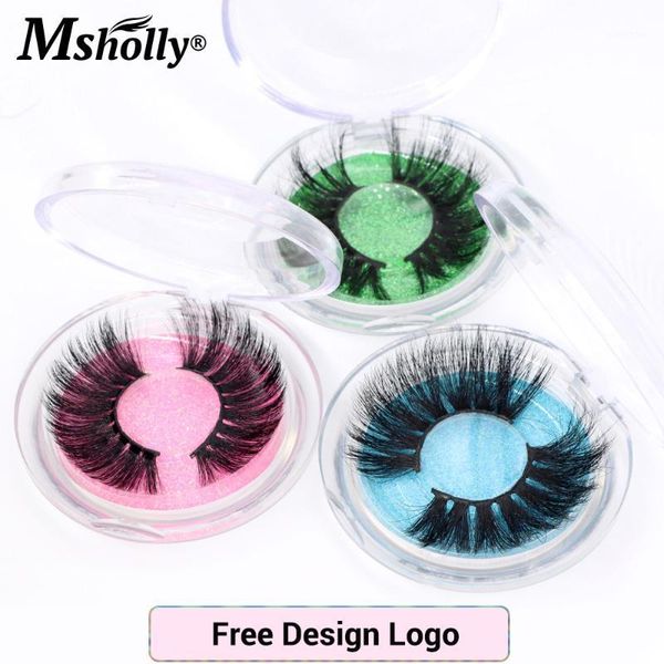 

msholly 5 pairs 3d lashes mink false eyelashes extension 100% cruelty eyelash box packaging makeup bulk1