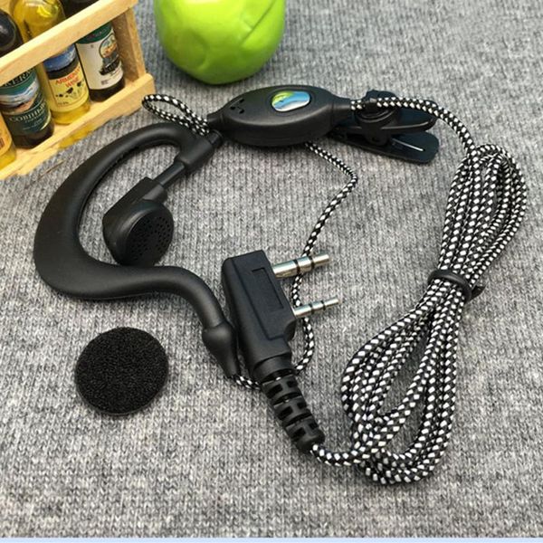 

walkie talkie baofeng earphone uv 5r earbuds pwith mic in ear hook headphone k port two way radio headset uv-5r bf-888s