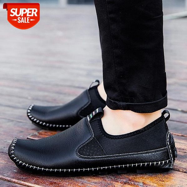 

summer men shoes leather mens loafers soft moccasin driving shoes dress black blue male adulto big size 38-47 #2i27