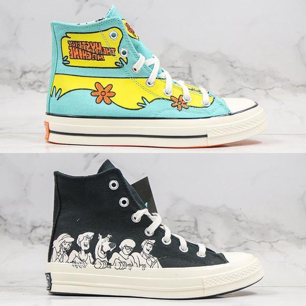 

1970s scooby mystery machine doo chuck 70 canvas shoes 70s scoobs cartoon flower skateboard sneakers casual sport trainers 36-44